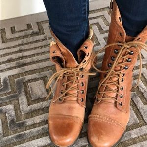 Steve Madden Leather Lace Up Boots